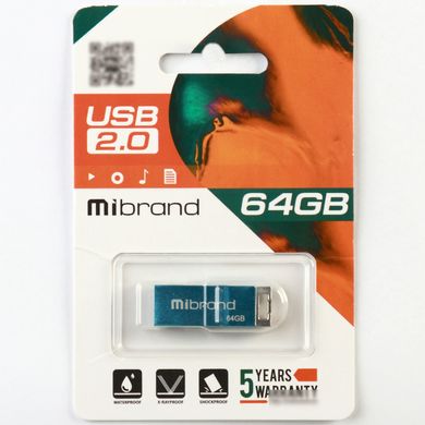 Купити Флеш-накопитель Mibrand Сhameleon USB2.0 64GB Light Blue