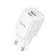 Мережевий зарядний пристрій HOCO C149A Charm PD30W+QC3.0 charger (EU) White