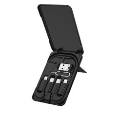 Купити Кабель Hoco U86 storage case Type-C/Type-C 3 A 0,28 m Black