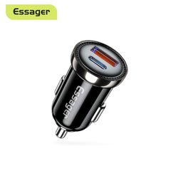 Купити Автомобильное зарядное устройство ESSAGER USB-A/Type-C Black