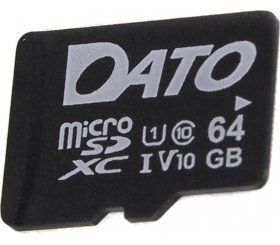 Купити Карта памяти DATO microSDXC 64GB Class 10 UHS-I W-10MB / s R-80MB / s + SD-адаптер