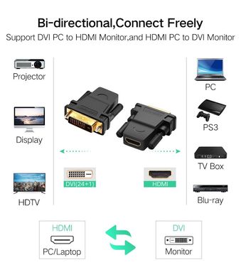 Купити Переходник UGREEN 20124 DVI 24+1 Male to HDMI Female Black