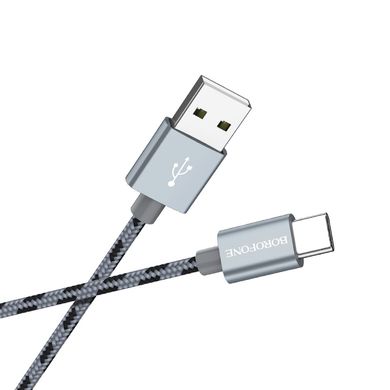 Купити Кабель Borofone BX24 Ring current USB Type-C 2.4 A 1m Gray