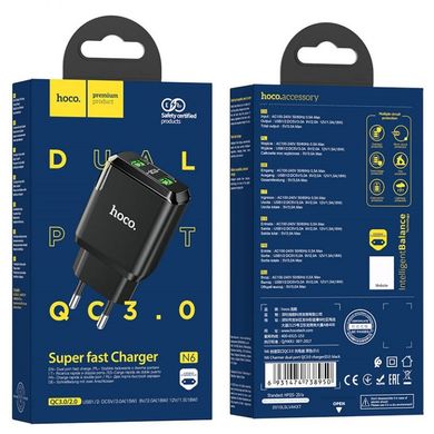 Купити Мережевий зарядний пристрій Hoco N6 Charmer Black