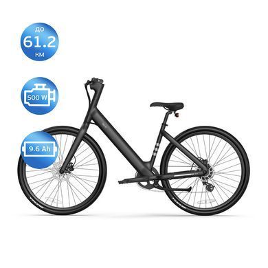 Купити Електровелосипед OKAI EB60 Black 28', 250(500)W, 9,6Ah, 61.2km, 25km\h, NFC, App, 23kg