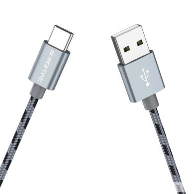 Купити Кабель Borofone BX24 Ring current USB Type-C 2.4 A 1m Gray