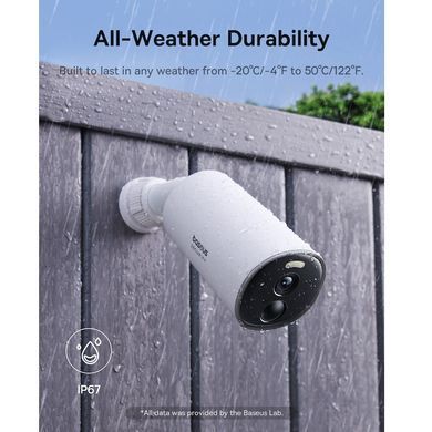 Купити IP-камера відеоспостереження Baseus Security B1 Outdoor Camera 2K White