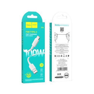 Купити Кабель HOCO X96 Hyper 100W charging data cable Type-C White