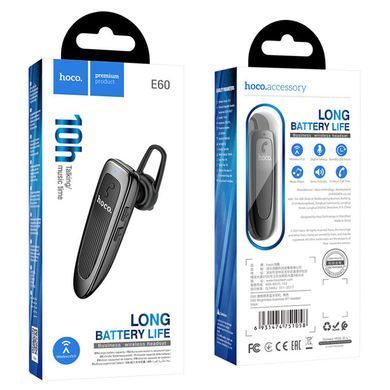 Купити Bluetooth гарнитура HOCO E60 Brightness business BT headset Black