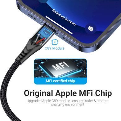 Купити Кабель Vention USB 2.0 A to Lightning Cable 1M Gray Aluminum Alloy Type (LABHF)