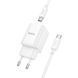 Сет сетевого зарядного устройства HOCO C149A Charm PD30W+QC3.0 (C to C)(EU) White