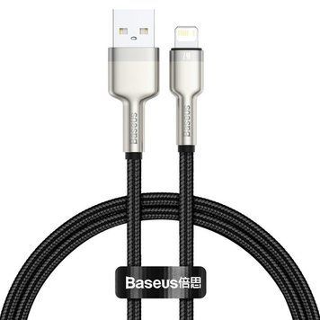 Купити Кабель Baseus Cafule Series Metal Data Cable USB to IP 2.4A 0.25m Чёрный