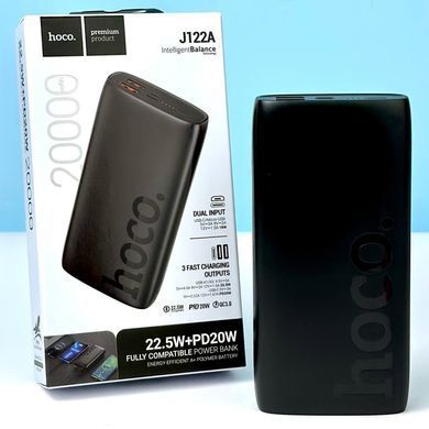 Купити Зовнішній акумулятор HOCO J122A Respect 22.5W+PD20W fully compatible power bank(20000mAh) Black