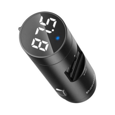 Купити Автомобильное зарядное устройство Baseus Energy Wireless MP3 USB-A Dark Grey