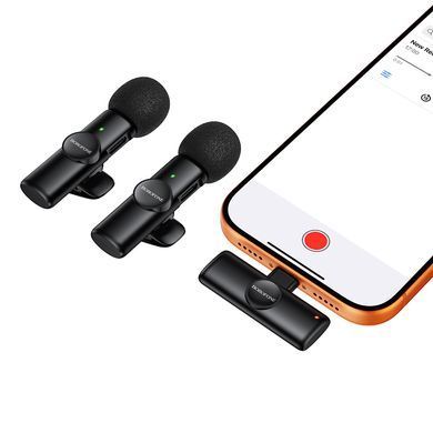Купити Бездротова мікрофонна система BOROFONE BFK16A Winner dual-mic (Type-C) Black