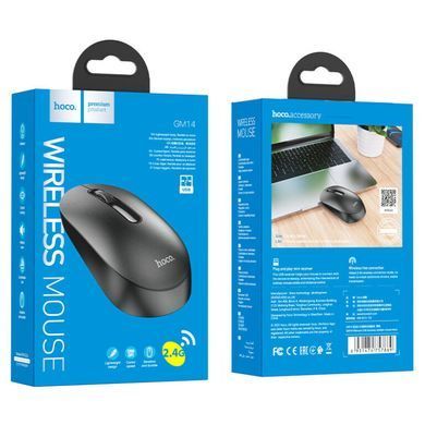 Купити Маніпулятор миша HOCO GM14 Platinum 2.4G business wireless mouse Black