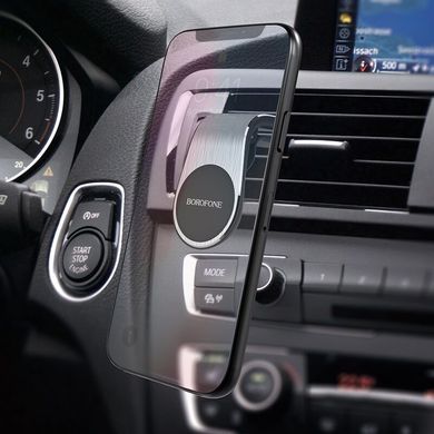 Купити Автотримач для телефона BOROFONE BH10 Air outlet magnetic in-car holder Silver