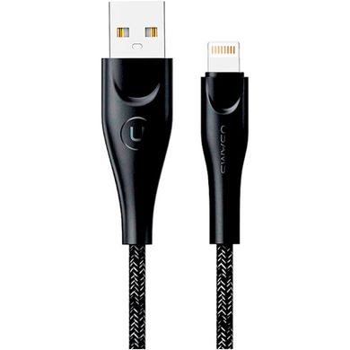 Купити Кабель Usams US-SJ394 U41 Lightning Braided Data and Charging Cable USB lightning 2A 2m Black