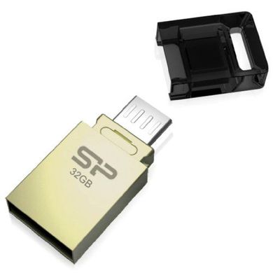 Купити Флеш-накопичувач SiliconPower USB2.0/microUSB Mobile X10 32GB OTG Champagne