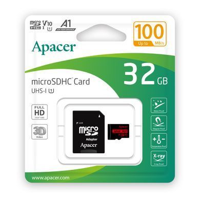 Купити Карта пам'яті microSDHC (UHS-1) Apacer 32Gb class 10 V10 A1 R100MB/s (adapter SD)