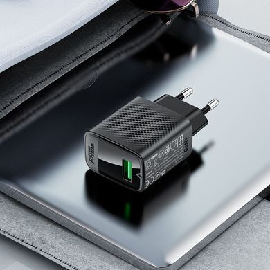 Купити Мережевий зарядний пристрій ACEFAST A90 QC18W GaN single USB-A charger (EU) Black