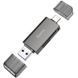 Хаб HOCO HB39 USBType-C 3.0 высокоскоростной кардридер Metal Gray