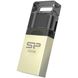 Флеш-накопичувач SiliconPower USB2.0/microUSB Mobile X10 32GB OTG Champagne