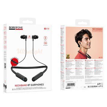 Купити Бездротові спортивні навушники BOROFONE BE72 Sun neck hanging BT earphones Black