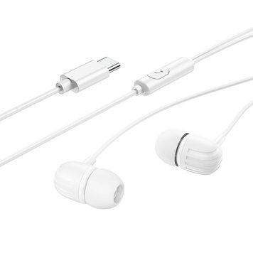 Купити Наушники BOROFONE BM77 Type-C Delicious универсальные цифровые наушники с микрофоном White