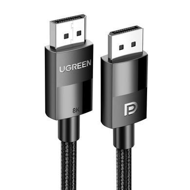 Купити Кабель UGREEN DP114 DP 1.4 Male to Male Plastic Case Braided Cable 2m (UGR-80392)