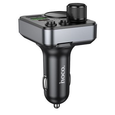 Купити АЗП з FM-модулятором HOCO E86 Alegria 48W dual port PD30W+QC3.0 car BT FM transmitter Black