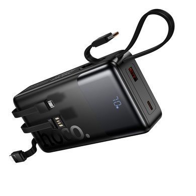 Купити Зовнішній акумулятор HOCO J156A Founder 22.5W+PD20W fully compatible power bank with four cables (20000mAh) Black
