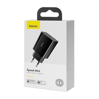 Купити Мережевий зарядний пристрій Baseus Speed Mini Quick Charger 1C 20W EU Black