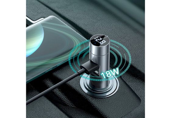 Купити Автомобильное зарядное устройство Baseus Energy Wireless MP3 USB-A Silver