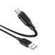 Кабель BOROFONE BX42 USB to iP 2.4A, 1m, силикон, TPE коннекторы, Чёрный