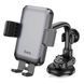 Автотримач для телефона HOCO H27 Rock push-type car holder(center console) Black gray