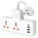 Мережевий подовжувач HOCO AC12A Reise 2-position expansion socket(PD30W/1C3A) (8.5 cm) White