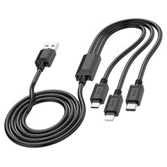 Купити Кабель Hoco X74 USB Micro/Lightning/Type-C 2A 1m Black