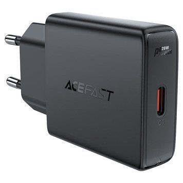 Купити Сетевой зарядный устройство ACEFAST A65 PD20W GaN single USB-C ultra-thin charger Black
