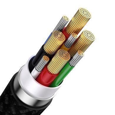 Купити Кабель Baseus Flash Series Ⅱ Two-for-three Charging Cable U+C to M+L+C 100W 1.2m Black