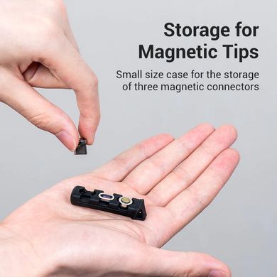 Купити Футляр для зберігання Vention 3-slot Magnetic Connector Storage Black
