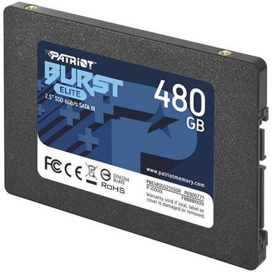 Купити Накопитель SSD Patriot Burst Elite 480GB 2.5" SATA III (6Gb/s) 3D TLC NAND
