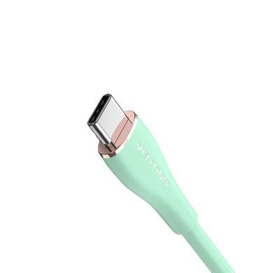 Купити Кабель Vention USB 2.0 C Male to C Male 5A Cable 1.5M Light Green Silicone Type (TAWGG)