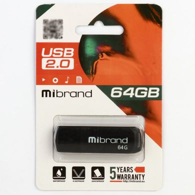 Купити Флеш-накопичувач Mibrand Mink USB2.0 64GB Black