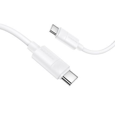 Купити Кабель BOROFONE BX123 Leya 60W silicone charging data cable C to C White
