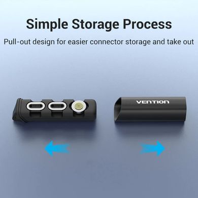Купити Футляр для хранения Vention 3-slot Magnetic Connector Storage Black