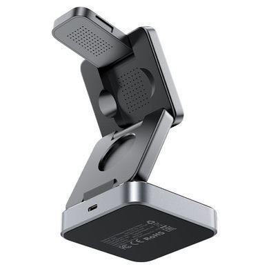Купити Беспроводное зарядное устройство ACEFAST E20 desktop 3-in-1 wireless charging holder Black