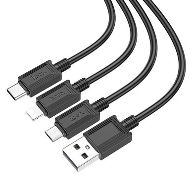 Купити Кабель Hoco X74 USB Micro/Lightning/Type-C 2A 1m Black
