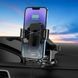 Держатель для мобильного с БЗП HOCO HW3 Wise automatic induction wireless fast charging car holder(center console) Black