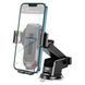 Держатель для мобильного с БЗП HOCO HW3 Wise automatic induction wireless fast charging car holder(center console) Black